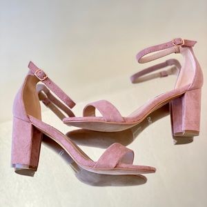 Blush Pink Suede Heel
